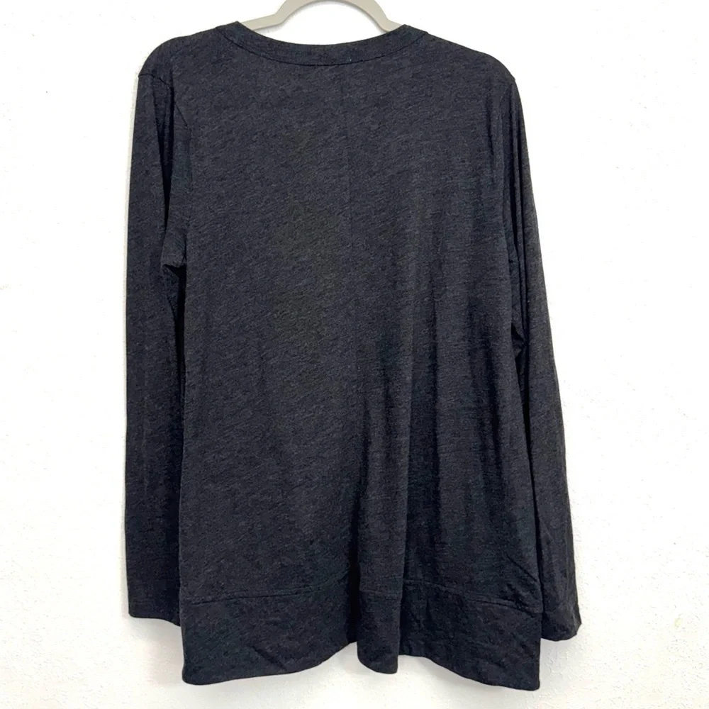 J. Crew Open Front Charcoal Grey Cardigan Size Large